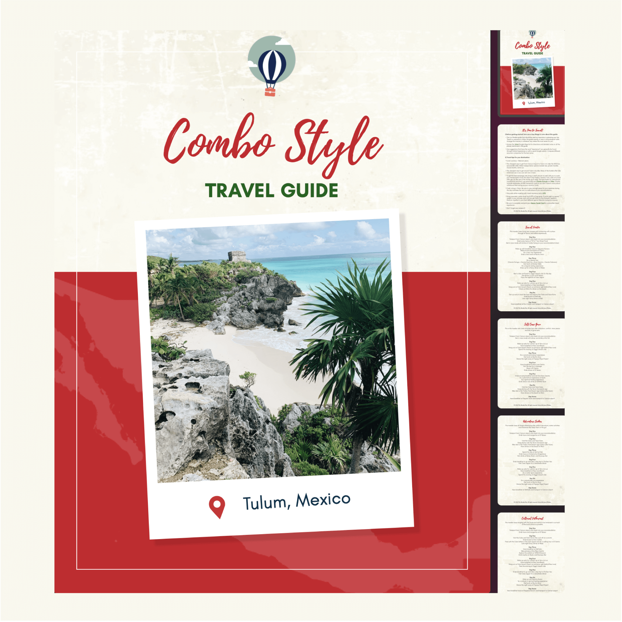 Tulum, Mexico Combo Style Travel Itinerary Planner, Overview