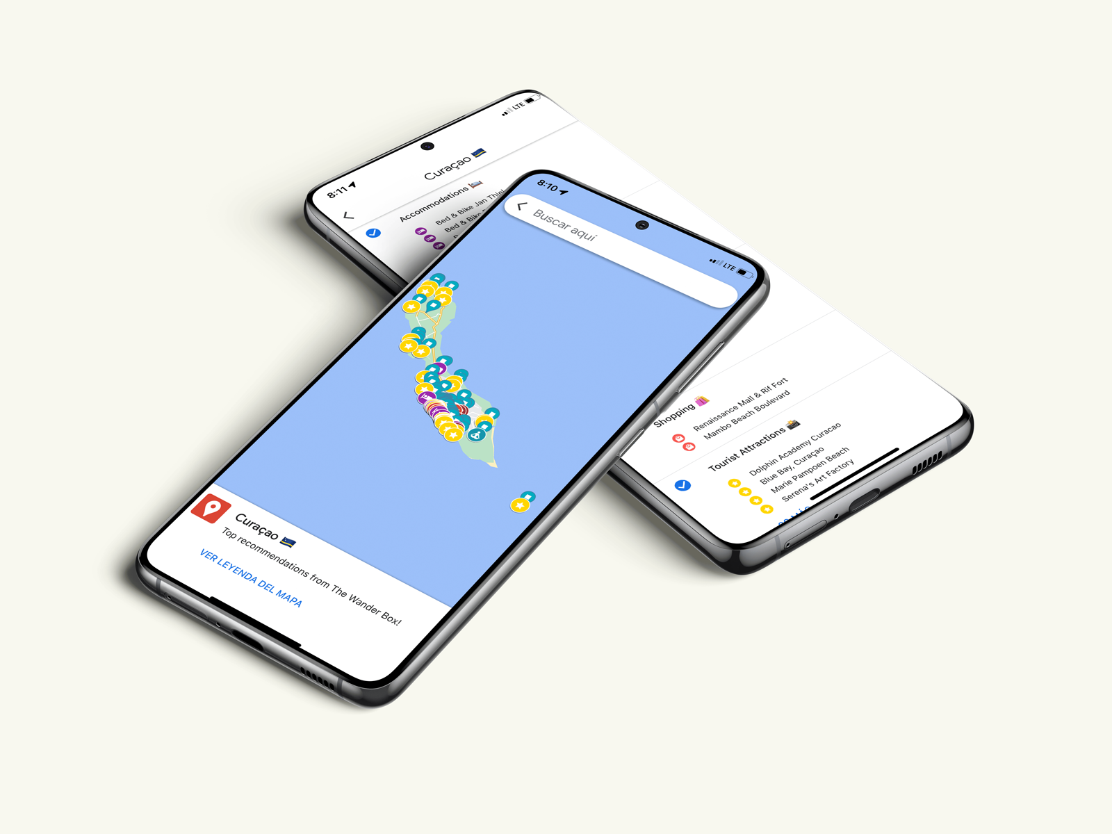 Curaçao Travel Itinerary Planner for Self Care Guru, Google Maps
