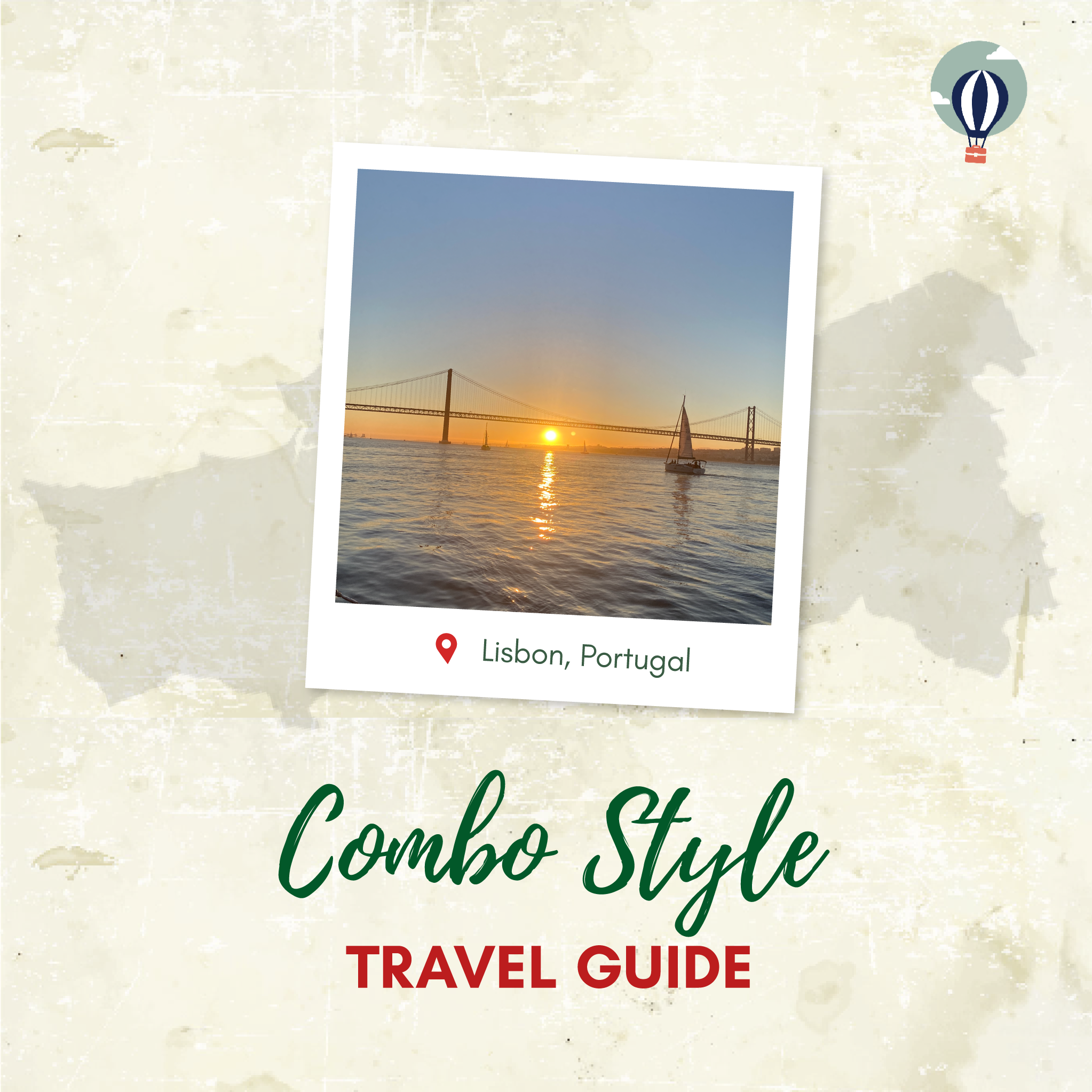 Lisbon Portugal Combo Style Travel Itinerary Planner, Cover