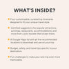 Snapshot of what’s inside The Ultimate Travel Guide for Bali with a bulleted list of curated itineraries, wellness tips, solo travel insights, and local recommendations